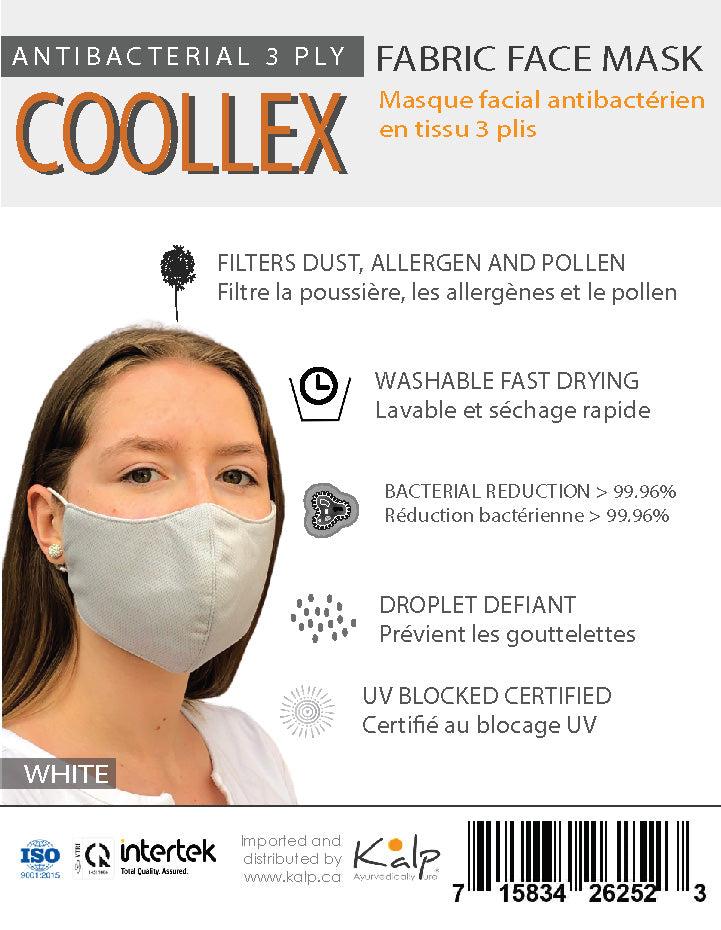 Coollex Antibacterial 3 ply Fabric Face Mask - Washable